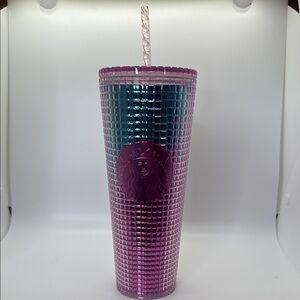 Starbucks Pink and Blue Textured Tumbler